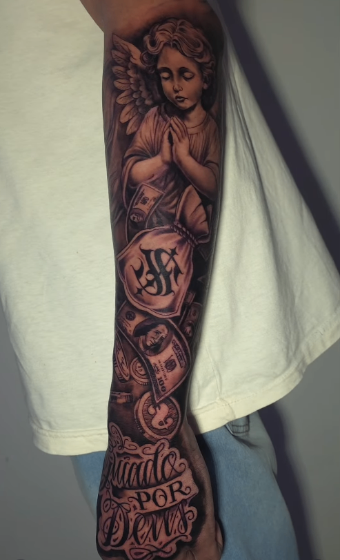 Tatuagem de Gangster Chicano no estilo Personalizada