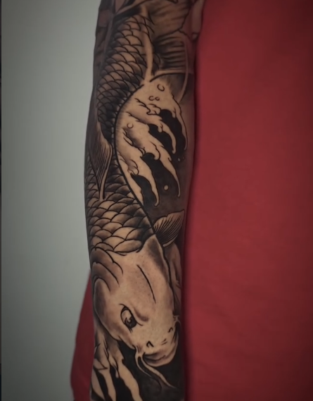 Tatuagem de Carpa no estilo Oriental